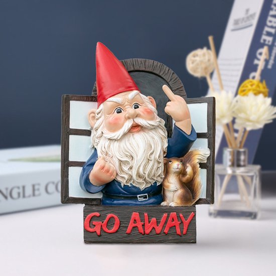 boze tuinkabouter hanger -tuindecoratie-Een unieke decoratieve verschijning om anderen weg te jagen-15×6×20CM