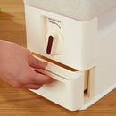 Rijst/Granen Container/Dispenser/ Opbergdoos -15KG inhoud - wit