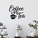 "COFFEE AND TEA" Luxe Metalen Wandbord- Artistiek Koffiekop