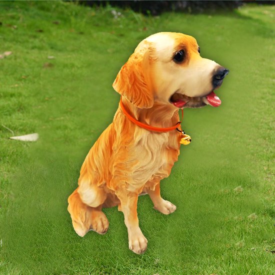 Betoverende Golden Retriever Harsdecoratie - Een Charmante Toevoeging aan je Interieur 10.5x11.5x19.51cm