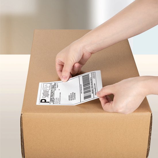 4-rolls verzendetiketten compatible 100*150*mm Kern: 40mm -500 etiketten per rol