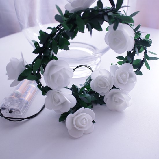 led lichtsnoer rose vine met warm wit licht 3 meter 20 lichtjes-werkt op batterij