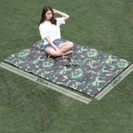 PVC Regenponcho voor outdoor fietsen en bergbeklimmen - Amerikaanse Jungle Camouflage -(One Size)