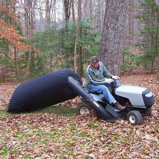 TDR - Gazontractor Bladzak, Tuinafvalzakken Waterdichte Grote Afvalzakken Gazonopruimzak- zwart 244 * 142cm