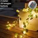 led lichtstring/lichtsnoer eucalyptusbladeren wijnstok licht 2 meter 20 lampjes