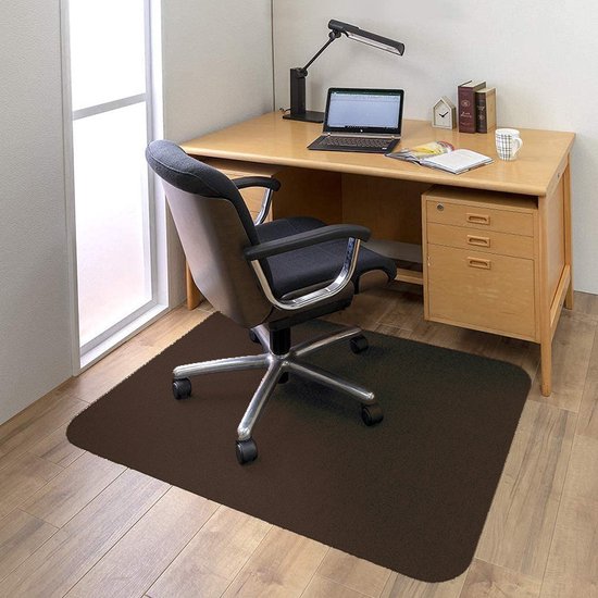 Merkloos Bureaustoel Mat, Vloerbeschermer - 90x120 Bruin