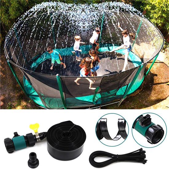 Speelgoedwatersproeier - Trampoline sproeier - 15m - Voor buiten - Groen