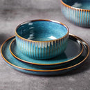 TDR - 4stuks Europese stijl creatieve keramische 6 inch kom set - Ideaal voor salade, soepkom, noedel enz.