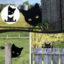Unikorf 2-delige dierenkattenspion tuindecoratie, zwart