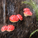 Simulatie rode paddenstoel landschapsdecoratie hars rode pad