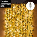 Xtraworks -led lichtsnoer esdoorn klimop slinger werkt op USB- 2meter 20 lampjes