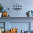 Unikorf Metalen Lotus Wanddecoratie 28x24cm Zwart