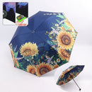 TDR-Opvouwbaar bloem paraplu - Zonbescherming Anti-Uv UPF50 + -Windproof- Stevig paraplu met diameter van 97 cmmarineblauw