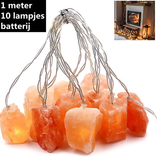 Natuurlijke Roze Himalaya Zout Crystal Rock - Led-lichtsnoer
