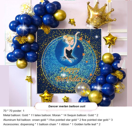 39-delig Merkloos Prinses Feestset - Klassiek Dansend