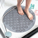 TDR-Antislip mat - 55x55CM - Rond - Grijs - Badmat badkamer - Douchemat - Badkamermat - Antislipmat voor douche