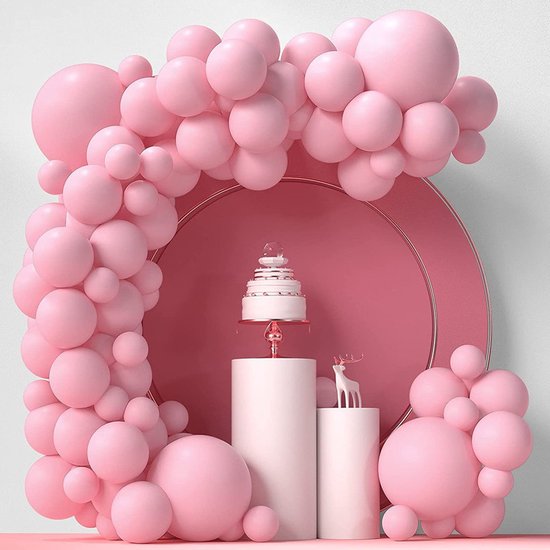 86-delige Macaron Ballonnenset -Ballonnenboog- Feest/ Party-Verjaardag-jubileum-Decoratie-lichtroze