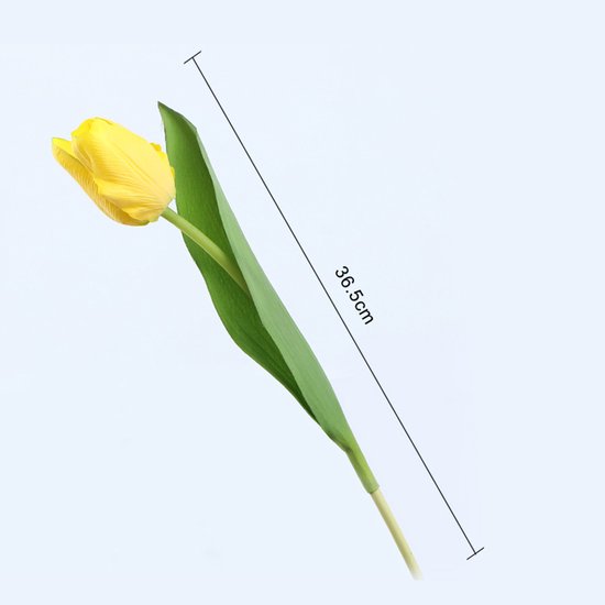 10stuks Prachtige kunst tulp-Realistische Uitstraling - Duurzaam en Onderhoudsvriendelijk- geel