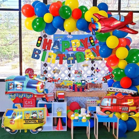76-delige verjaardagset Voertuigen - Feestdecoratie