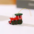 6 delige Houten kersthangers in de Vorm van Treinen – Kerstd