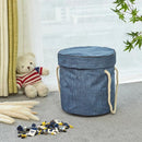 TDR - 2 in 1 Speelkleed Opbergmand - stevige stof - diameter kleed 1,5 meter - Blauw