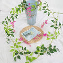 2x Gesimuleerde wisteria rank, slingerplant 180cm paars-rood