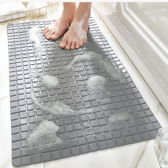 Antislip Douchemat met Zuignappen 40x71cm - Grijs