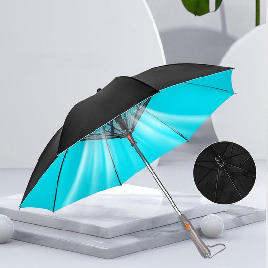 Multifunctionele USB paraplu met ventilator en UV50+