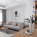 TDR - Moderne Nordic wandklok - Transparant met Zwart Frame en zwart decoratief - ⌀ 43cm