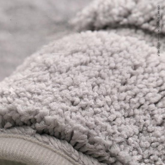 Absorberende Badmat Deurmat - Verdikt & Antislip - Grijs 40x60cm | Luxe Huishoudtapijt voor Badkamer & Hal
