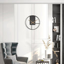 Elegante Minimalistische Metalen Wandklok - Stijlvol & Stil Design - ⌀ 40cm-zwart