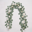 prachtige kunstwijnstok-decoratie voor bruiloften, thuisgebruik en tafeldecoraties-1.85meter lang met 21 pure witte rozen-wit