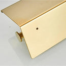 TDR Dubbele toiletrolhouder RVS met goudkleurig plankje