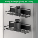 Magnetisch plankje met haak set van 2 zwart koelkast