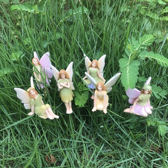 6 delige Tuinstekerset bloemenfeeën-Betoverende Tuin- en Potdecoratie