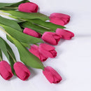 10stuks Prachtige kunst tulp-Realistische Uitstraling - Duurzaam en Onderhoudsvriendelijk- rozerood