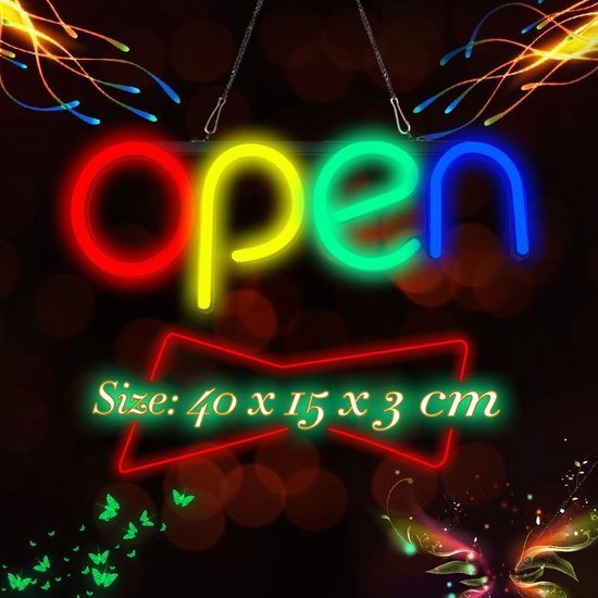 Neon verlichting-LED open bord-Licht reclamebord-hanglamp-rood geel groen blauw
