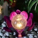 lotus tuinlamp op zonne-energie- Buitenverlichting met dagsensor-paars