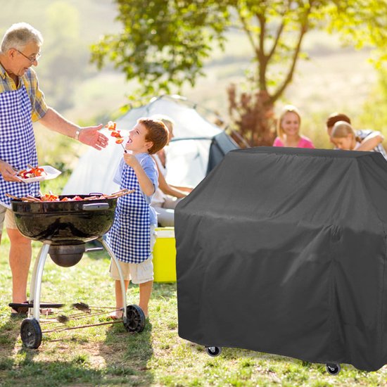 Premium Barbecue Grill Hoes-Bescherming en Duurzaamheid voor uw Gas-/Elektrische Barbecue - Waterdicht, UV-Bestendig, en Gemakkelijk Bevestigbaar-zwart170x61x117cm