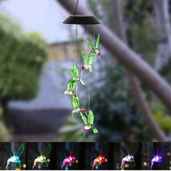 Windgong set kolibries – avondlicht effect