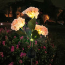 Hortensia Zonne-energie Terraslamp met Sensor - Roze