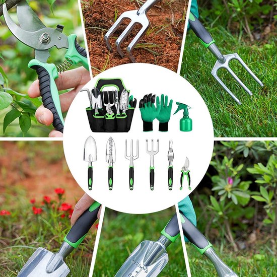 Professionele 9-delig tuingereedschapset - tuinaccessoires