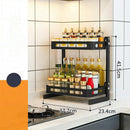 TDR - Multifunctioneel Staande Keukenrek, kruidenrek,  of multifunctioneel organiser - 2 laags - Zwart