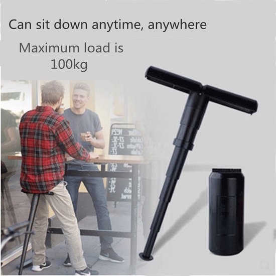 TDR Compacte Zitkruk - Licht, Opvouwbaar, 100 kg Draagvermog