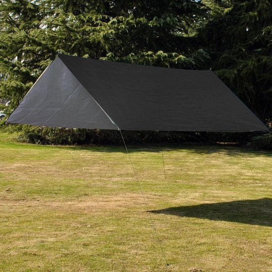 Outdoor Draagbaar Zonnescherm Met Opbergtas - Waterdicht - Tarps voor Kamperen 300 *300cm - 3-4 Personen -zwart