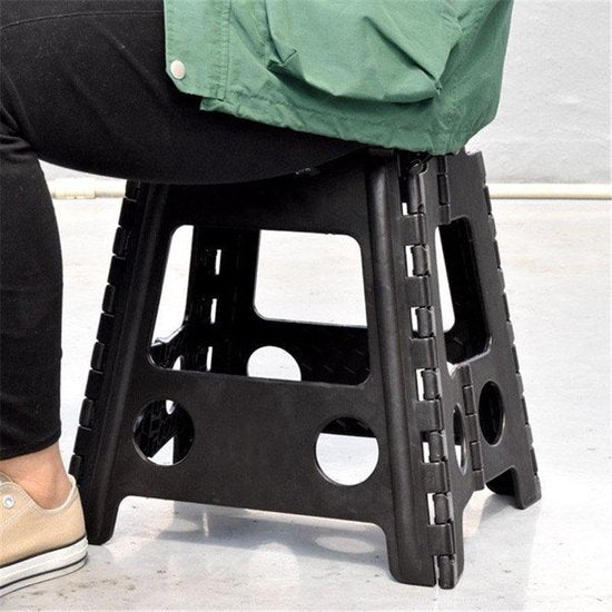 Klapkruk opvouwbaar met antislip zwart 29x22x45cm