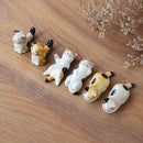 6x Keramische Kat Eetstokjeshouders – Vaatwasserbestendig – Schattige Chopstick Rests