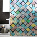 Milieuvriendelijke PVC Glasfolie - Kleurrijk Ruitjespatroon