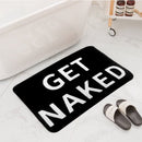 Luxe "GET NAKED" Badmat met Antislip- Zachte Pluche Comfort - Duurzaam en Absorberend 50*80CM-extra groot-zwart