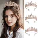 Luxe Gouden Kroon met Witte Diamanten voor Feesten